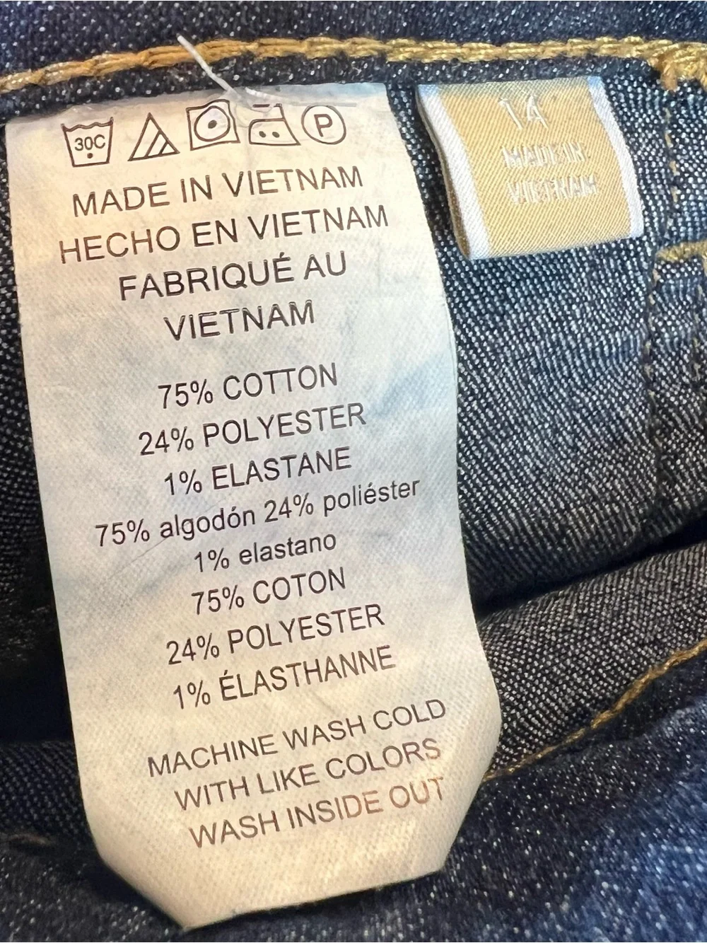 Michael Kors Dark Blue Denim Hugh Rise Straight Leg Utility Style Jeans